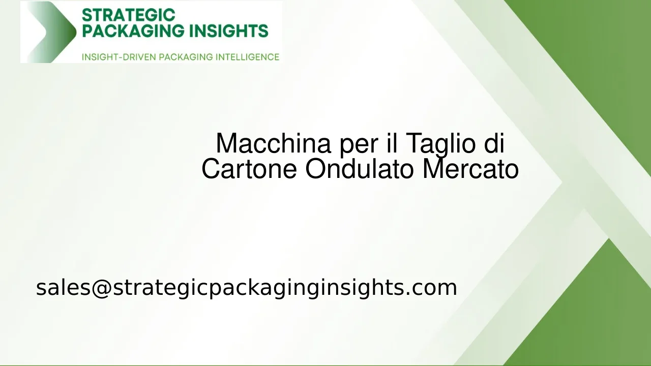 Dimensioni del Mercato delle Macchine per il Taglio di Cartone Ondulato, Crescita Futura e Previsioni 2033