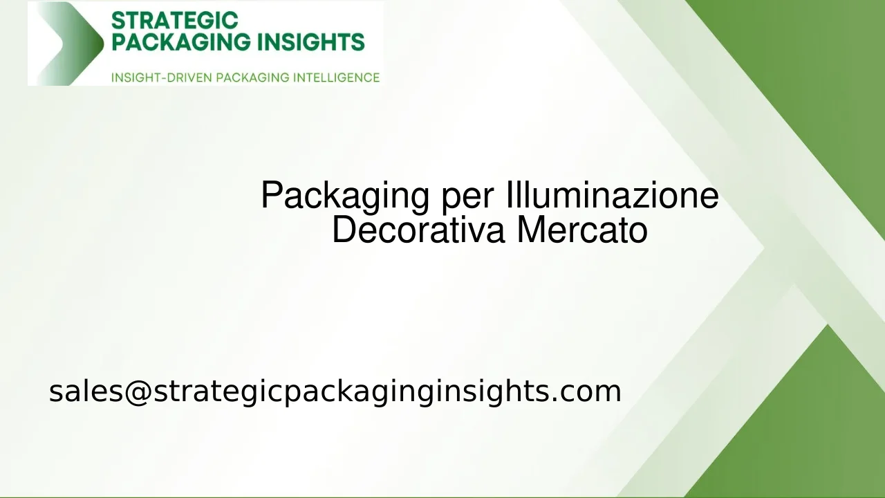 Dimensioni del Mercato del Packaging per Illuminazione Decorativa, Crescita Futura e Previsioni 2033