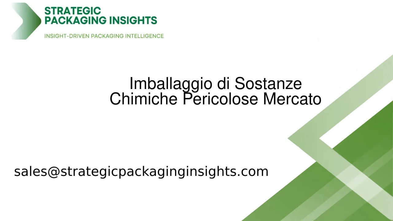 Dimensioni del Mercato dell'Imballaggio di Sostanze Chimiche Pericolose, Crescita Futura e Previsioni 2033