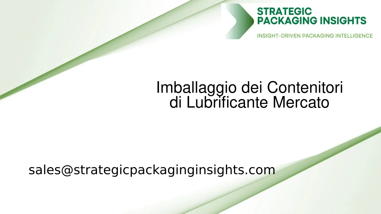 Dimensioni del Mercato dell'Imballaggio dei Contenitori di Lubrificante, Crescita Futura e Previsioni 2033