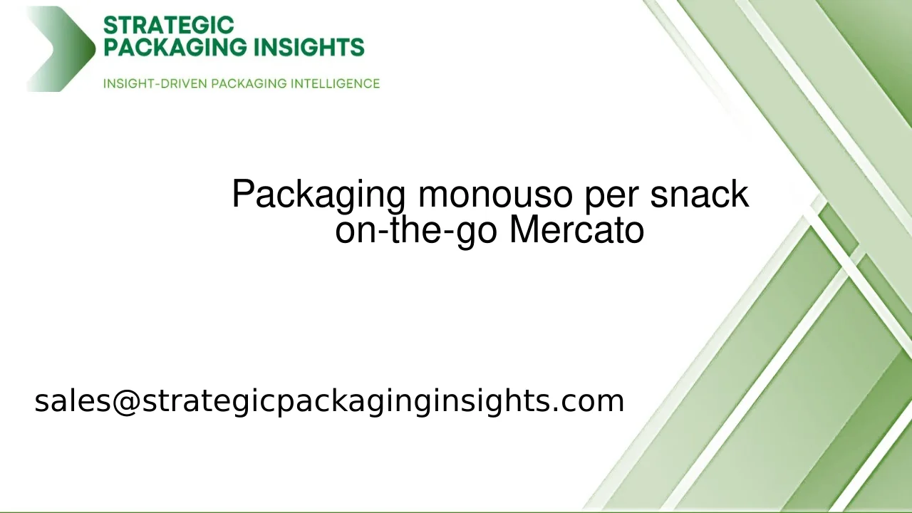 Dimensioni del Mercato del Packaging Monouso per Snack On-the-go, Crescita Futura e Previsioni 2033