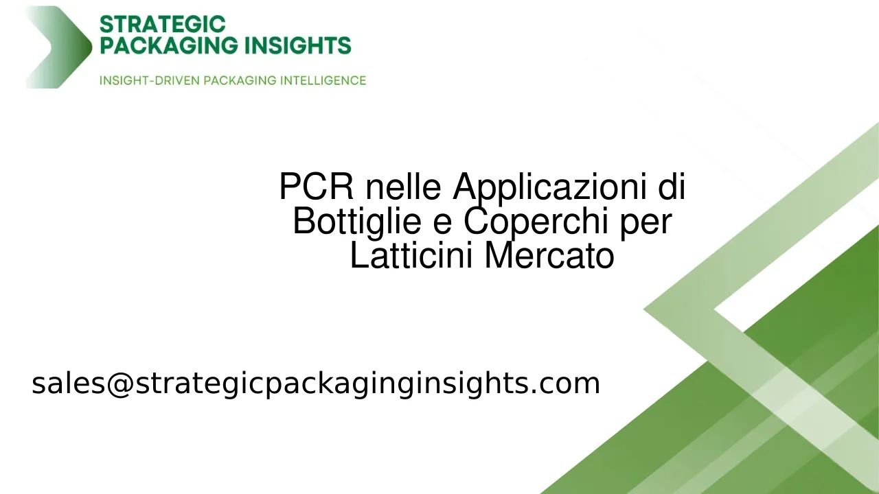 Dimensioni del Mercato delle Applicazioni di Bottiglie e Coperchi per Latticini PCR, Crescita Futura e Previsioni 2033