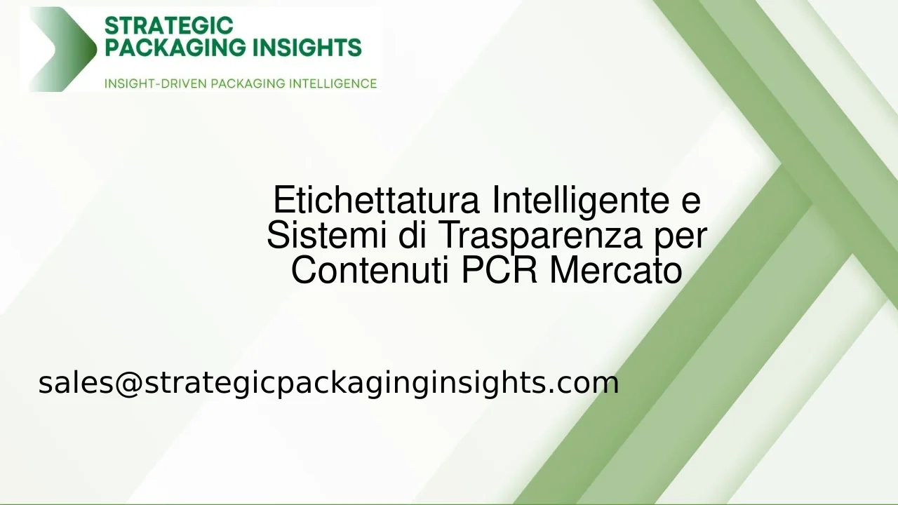 Dimensioni del Mercato, Crescita Futura e Previsioni 2033 per Etichettatura Intelligente e Sistemi di Trasparenza per Contenuti PCR