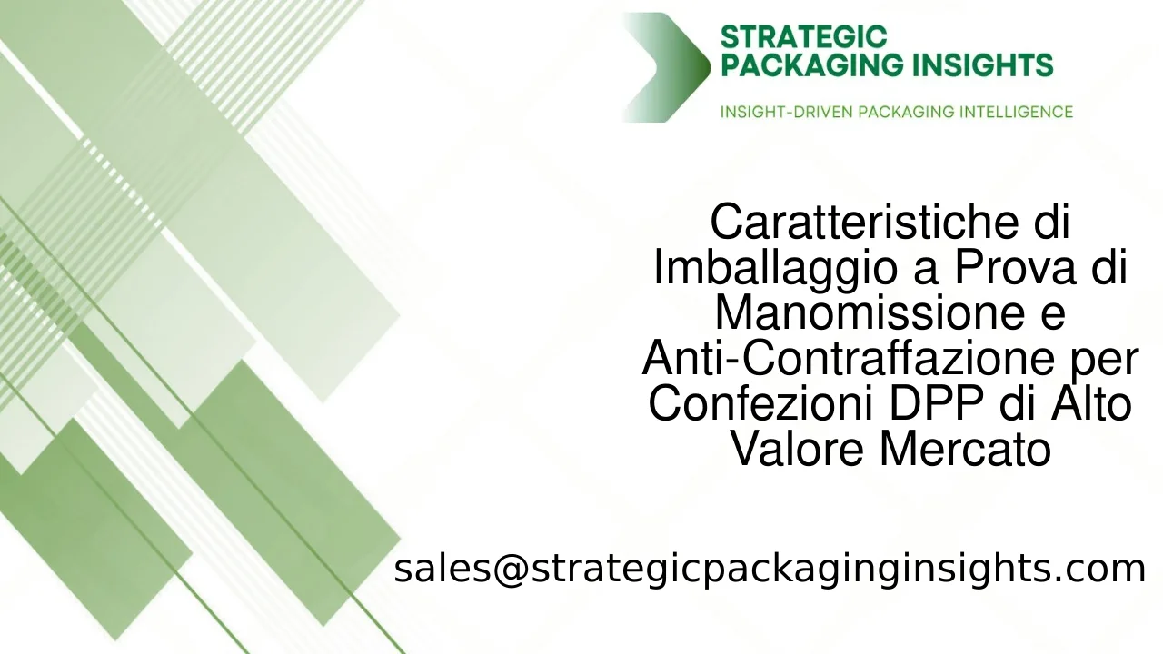 Caratteristiche di Imballaggio a Prova di Manomissione e Anti-Contraffazione per Confezioni DPP di Alto Valore Dimensioni del Mercato, Crescita Futura e Previsioni 2033