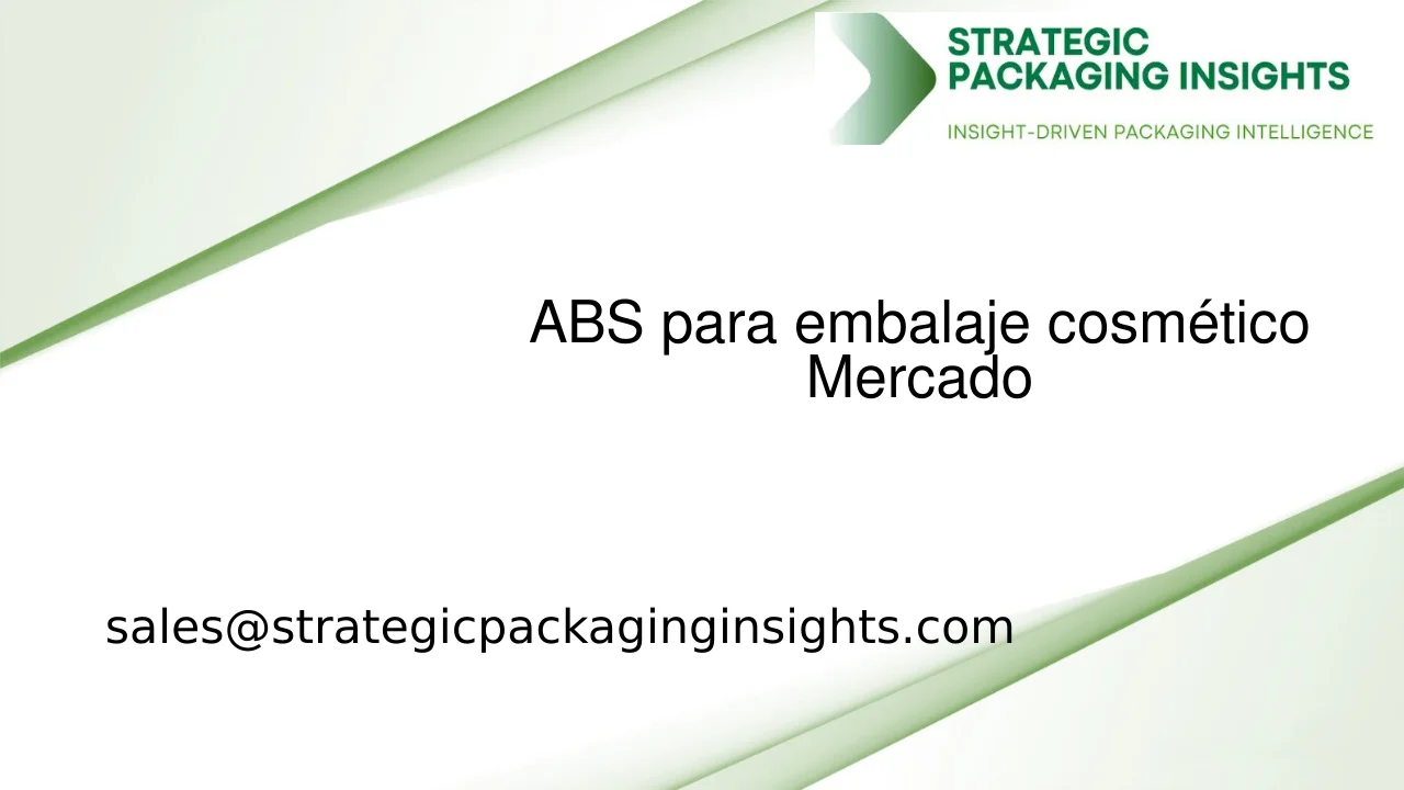Tamaño del mercado de ABS para embalaje cosmético, crecimiento futuro y pronóstico 2033