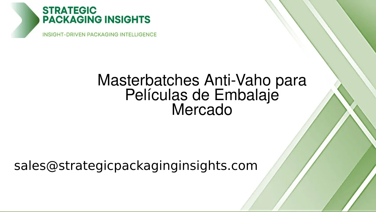 Tamaño del Mercado de Masterbatches Anti-Vaho para Películas de Embalaje, Crecimiento Futuro y Pronóstico 2033