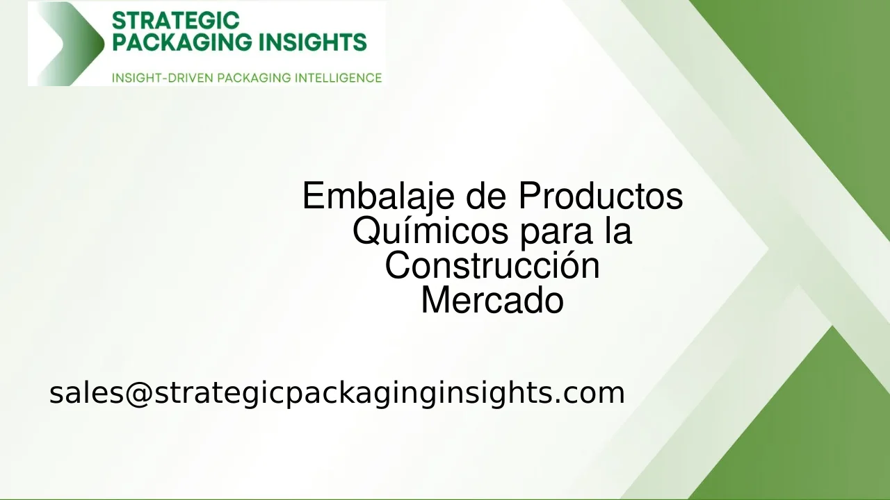 Tamaño del Mercado de Embalaje de Productos Químicos para la Construcción, Crecimiento Futuro y Pronóstico 2033