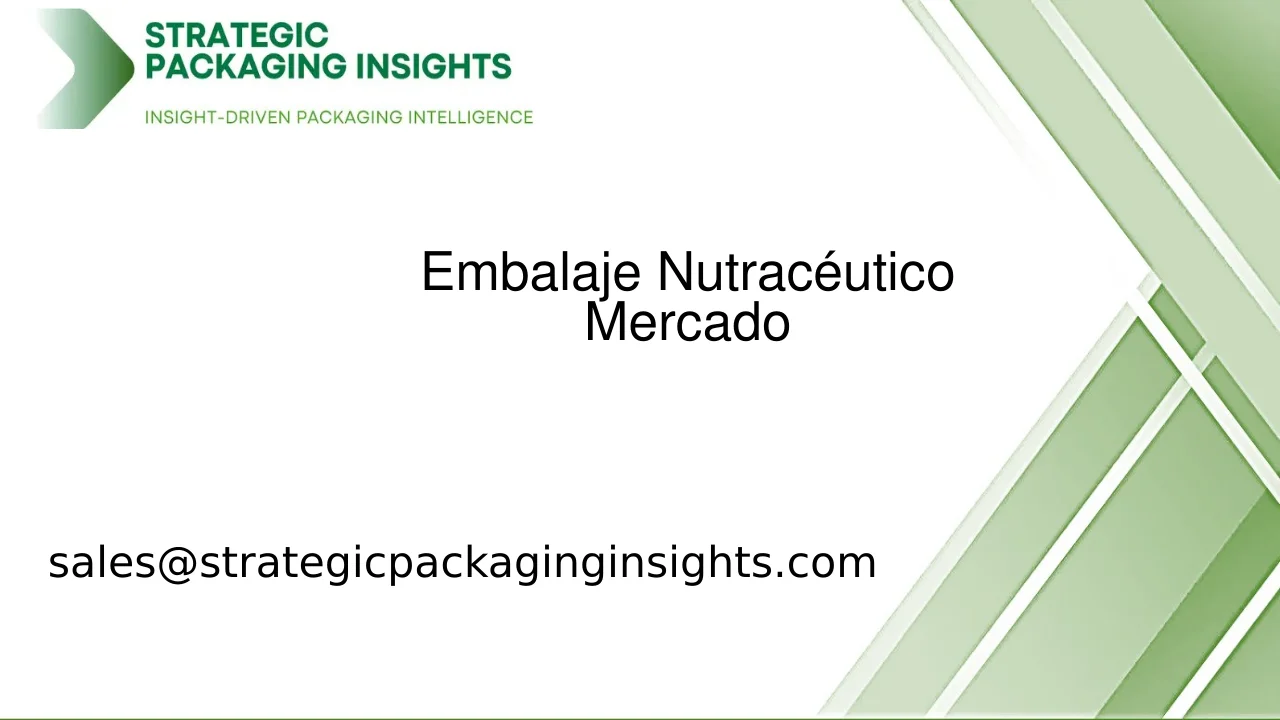 Tamaño del Mercado de Embalaje Nutracéutico, Crecimiento Futuro y Pronóstico 2033