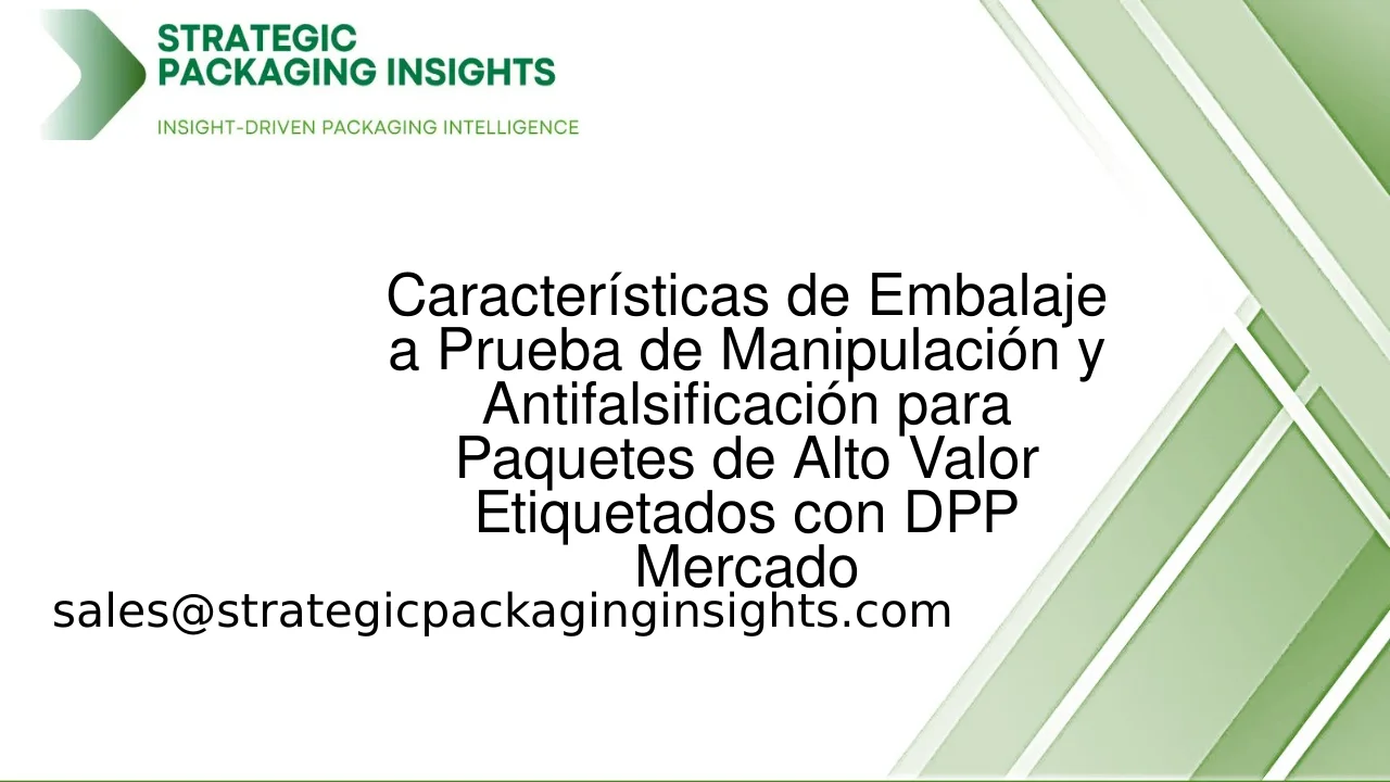 Tamaño del Mercado de Características de Embalaje a Prueba de Manipulación y Antifalsificación para Paquetes de Alto Valor Etiquetados con DPP, Crecimiento Futuro y Pronóstico 2033