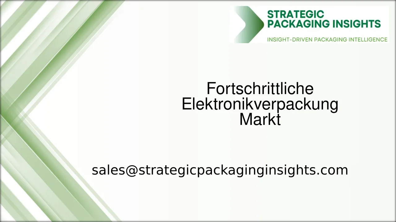 Marktgröße für fortschrittliche Elektronikverpackungen, zukünftiges Wachstum und Prognose 2033