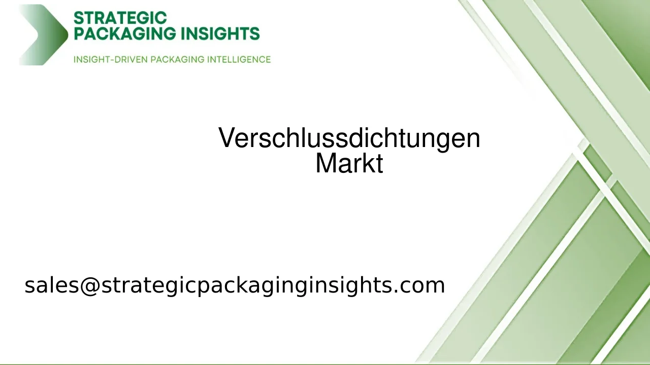 Marktgröße für Verschlussdichtungen, zukünftiges Wachstum und Prognose 2033