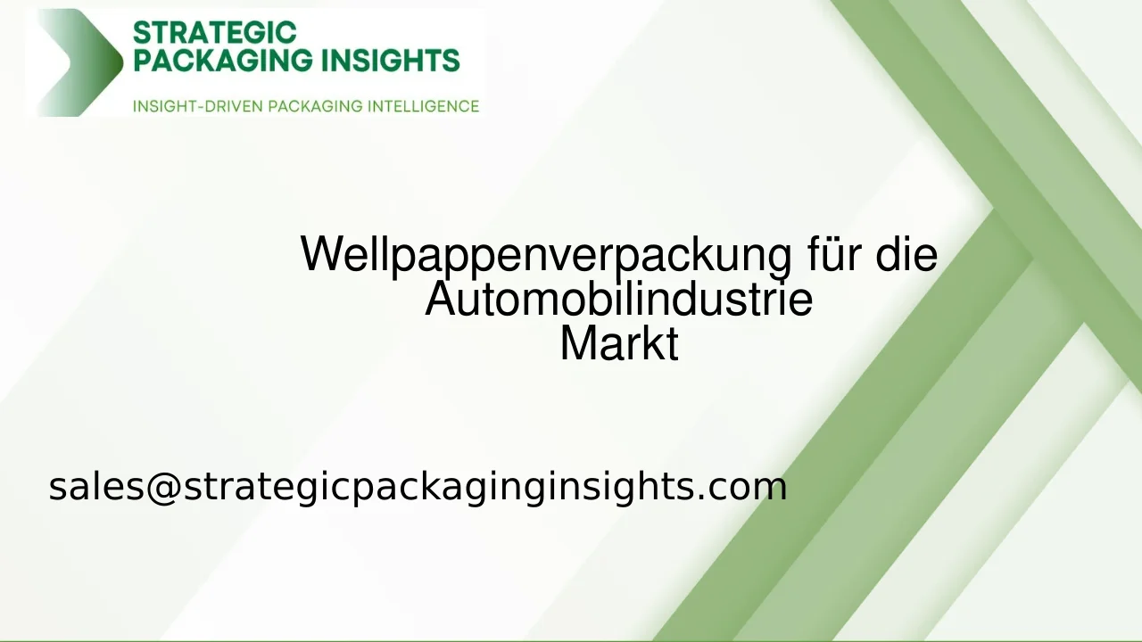 Marktgröße für Wellpappenverpackungen in der Automobilindustrie, zukünftiges Wachstum und Prognose 2033