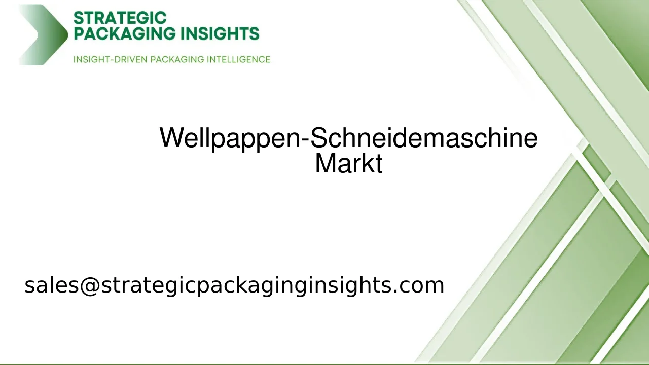 Marktgröße für Wellpappen-Schneidemaschinen, zukünftiges Wachstum und Prognose 2033