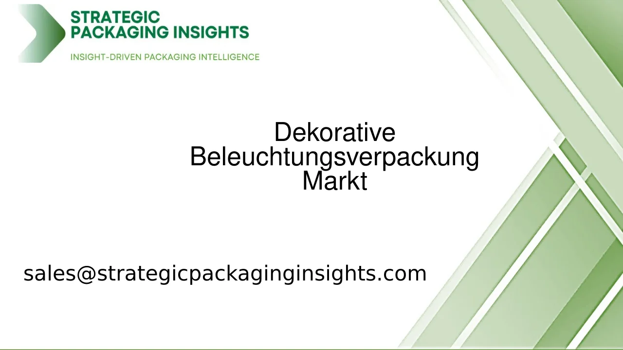 Marktgröße für dekorative Beleuchtungsverpackungen, zukünftiges Wachstum und Prognose 2033
