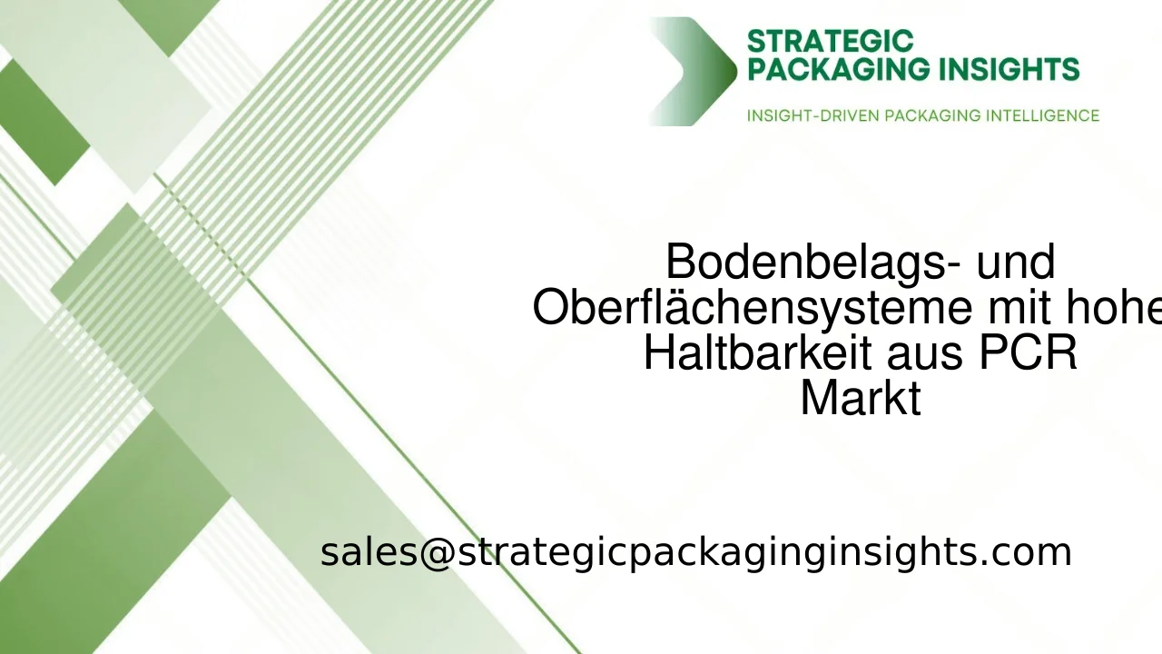 Marktgröße, zukünftiges Wachstum und Prognose 2033 für Bodenbelags- und Oberflächensysteme mit hoher Haltbarkeit aus PCR