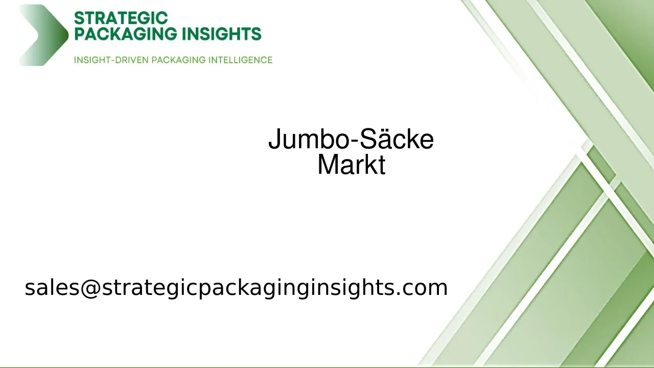 Marktgröße für Jumbo-Säcke, zukünftiges Wachstum und Prognose 2033