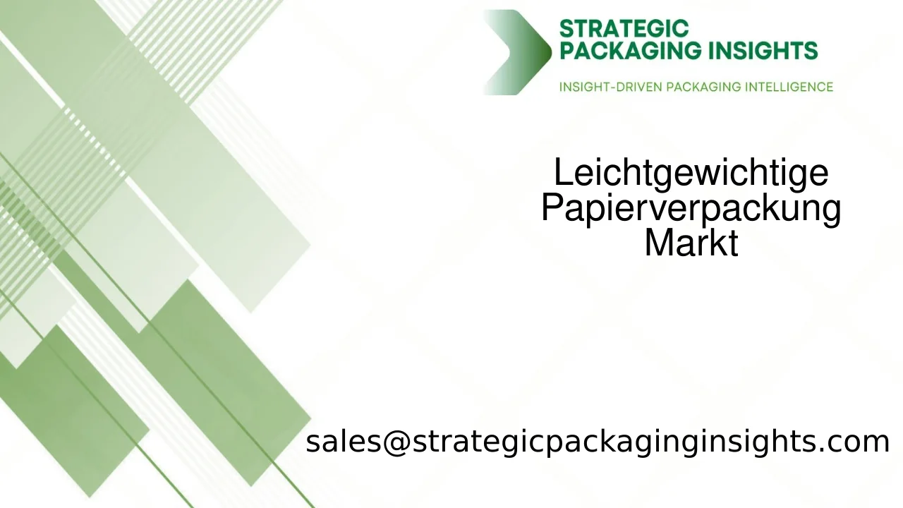 Marktgröße für Leichtgewichtige Papierverpackung, zukünftiges Wachstum und Prognose 2033