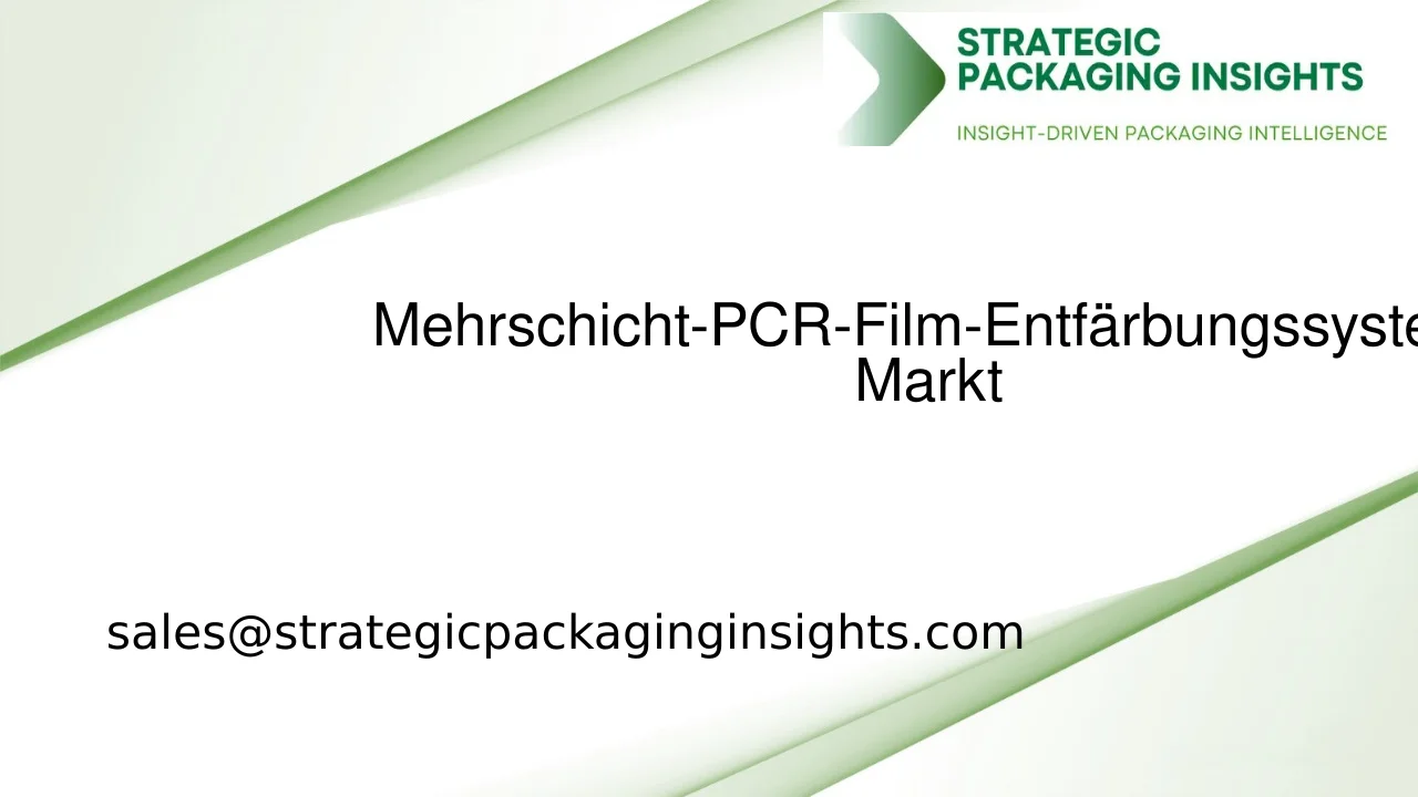 Marktgröße für Mehrschicht-PCR-Film-Entfärbungssysteme, zukünftiges Wachstum und Prognose 2033
