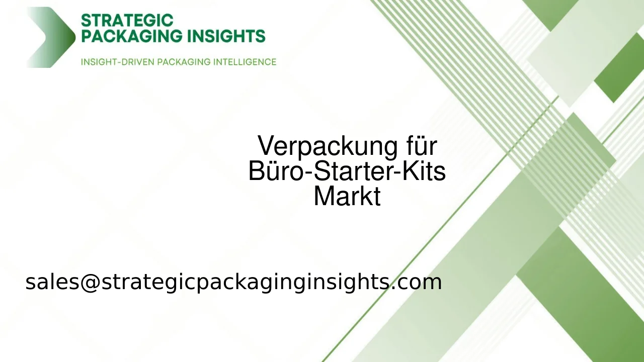 Marktgröße für Verpackung von Büro-Starter-Kits, zukünftiges Wachstum und Prognose 2033