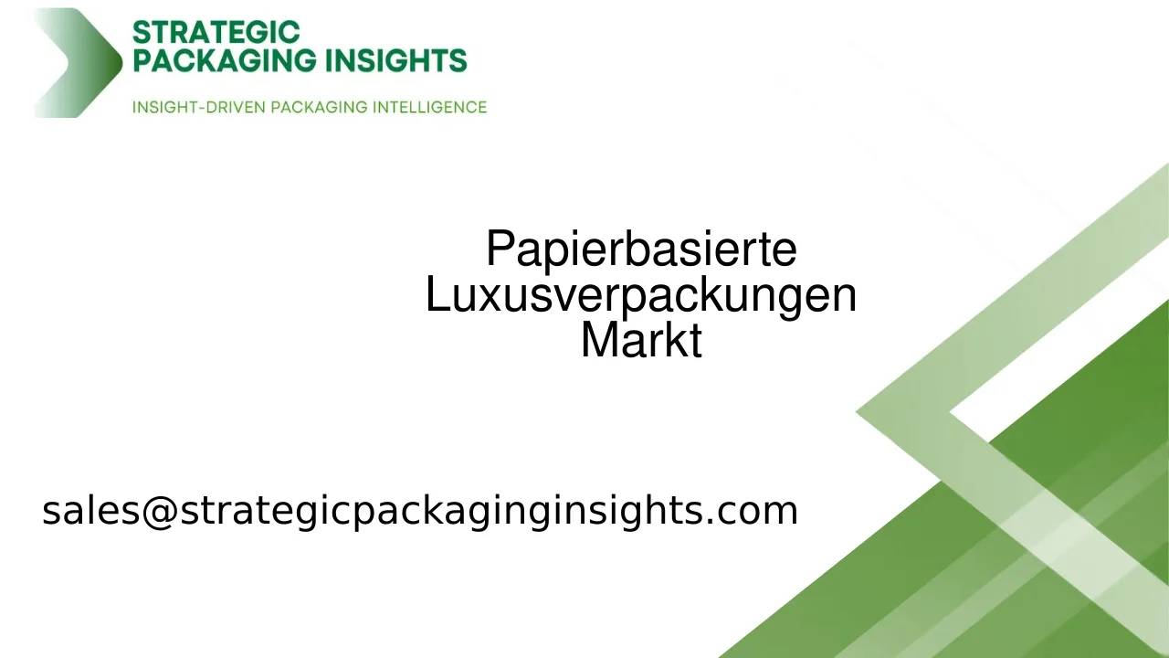 Marktgröße für papierbasierte Luxusverpackungen, zukünftiges Wachstum und Prognose 2033