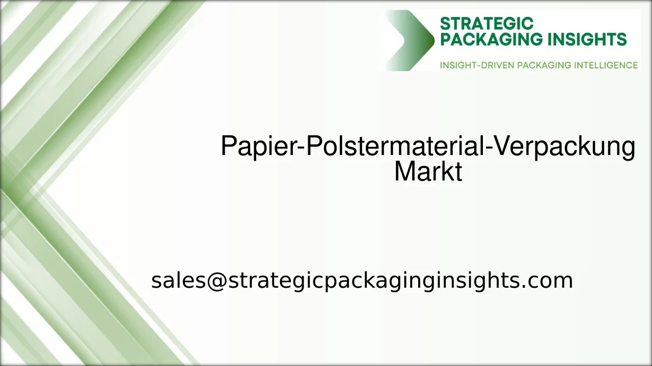 Marktgröße für Papier-Polstermaterial-Verpackung, zukünftiges Wachstum und Prognose 2033