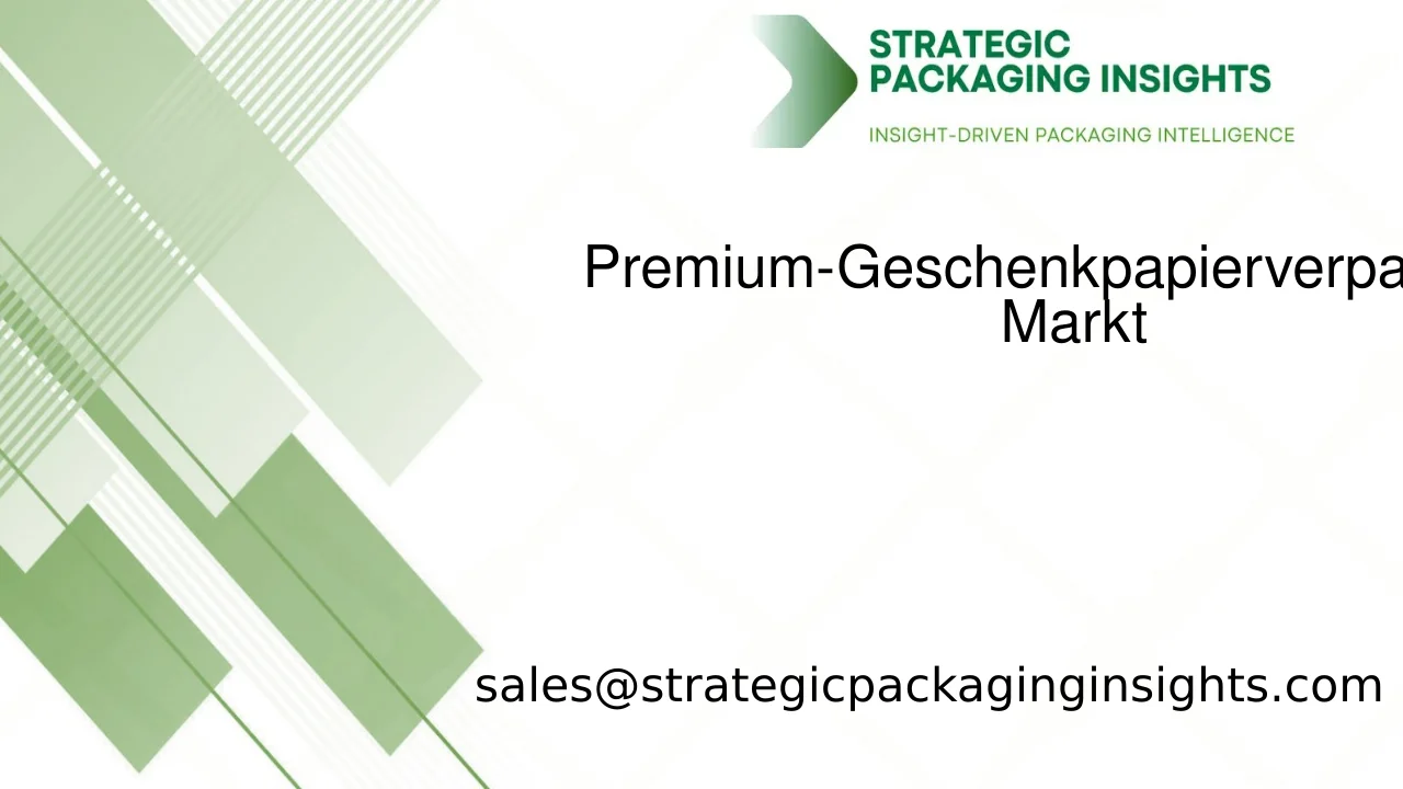 Marktgröße für Premium-Geschenkpapierverpackungen, zukünftiges Wachstum und Prognose 2033