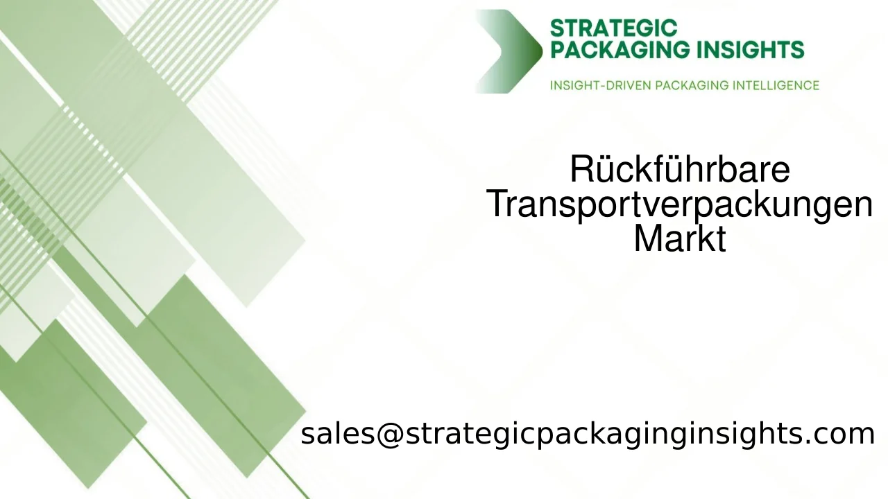 Marktgröße für rückführbare Transportverpackungen, zukünftiges Wachstum und Prognose 2033