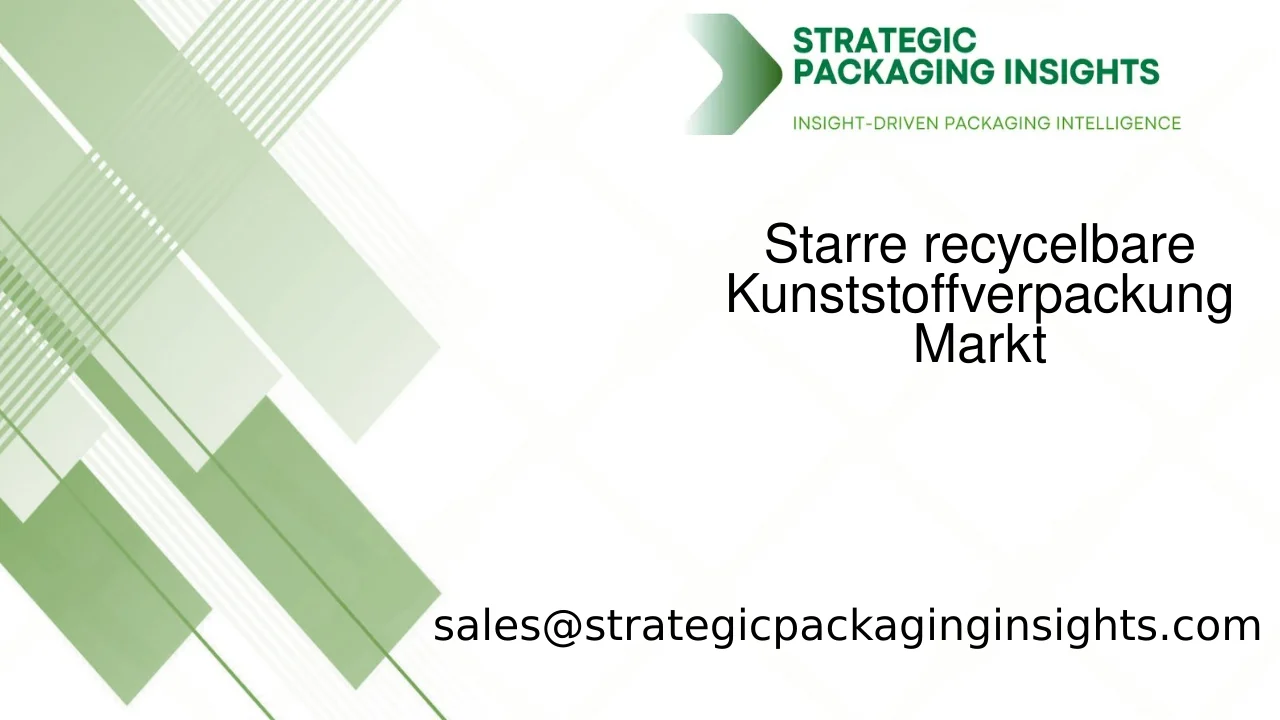 Marktgröße für starre recycelbare Kunststoffverpackungen, zukünftiges Wachstum und Prognose 2033