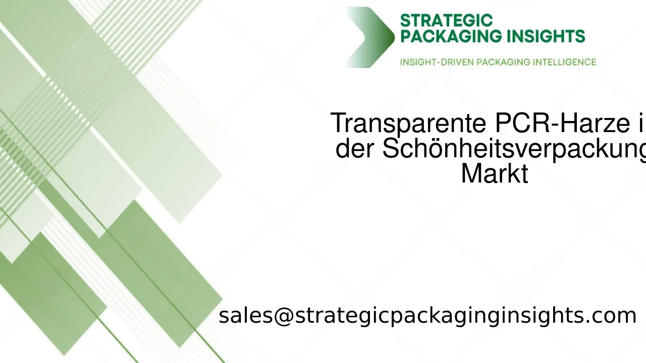 Marktgröße für transparente PCR-Harze in der Schönheitsverpackung, zukünftiges Wachstum und Prognose 2033