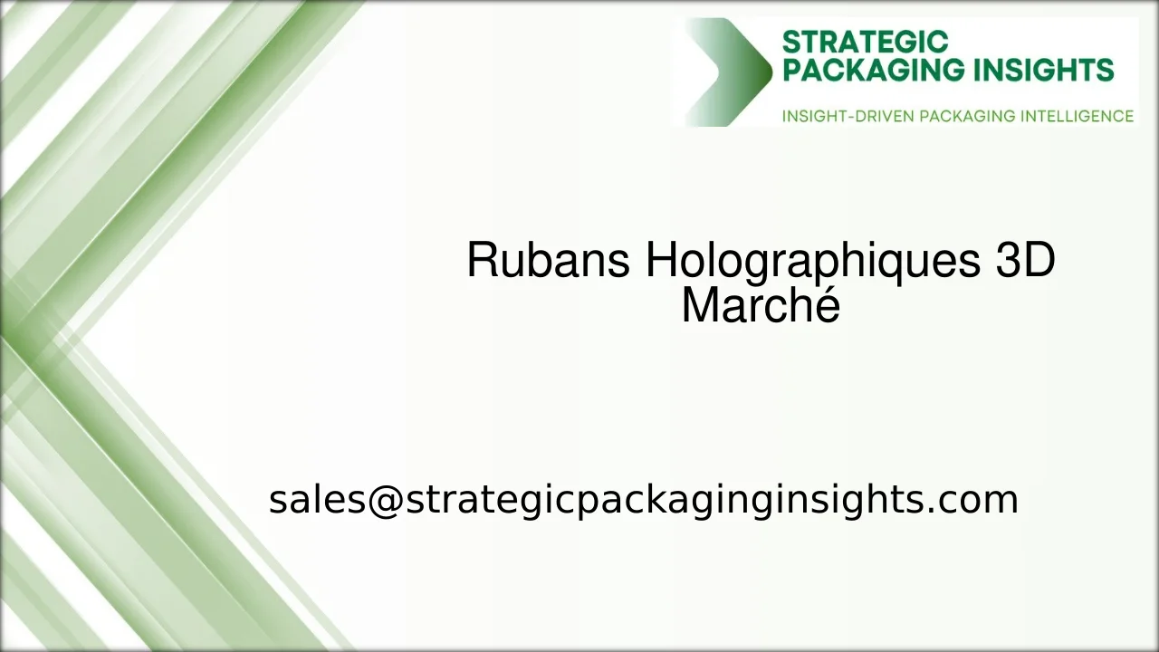 Taille du Marché des Rubans Holographiques 3D, Croissance Future et Prévisions 2033