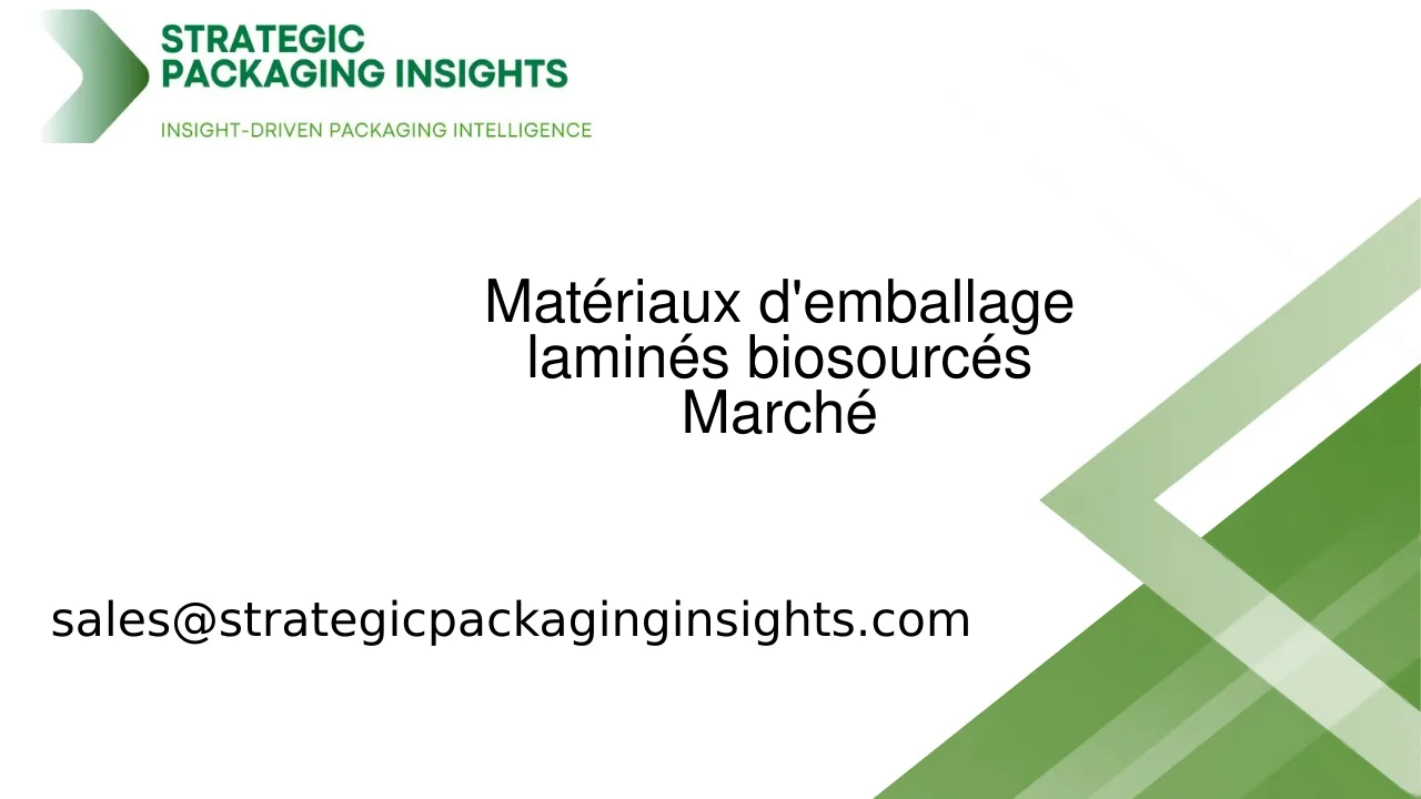 Taille du marché des matériaux d'emballage laminés biosourcés, croissance future et prévisions 2033