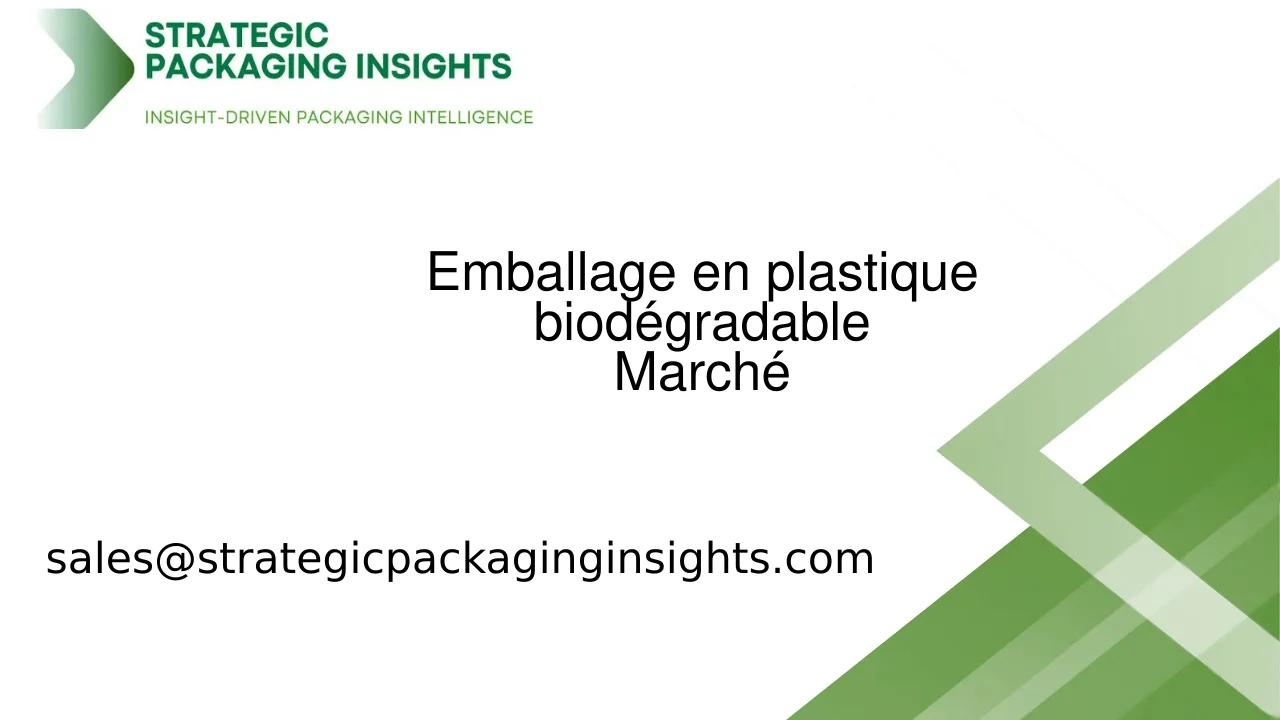 Taille du marché de l'emballage en plastique biodégradable, croissance future et prévisions 2033