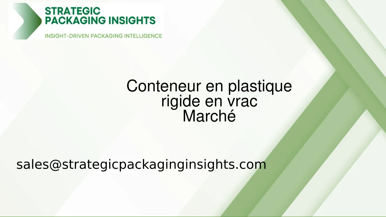 Taille du marché des conteneurs en plastique rigide en vrac, croissance future et prévisions 2033