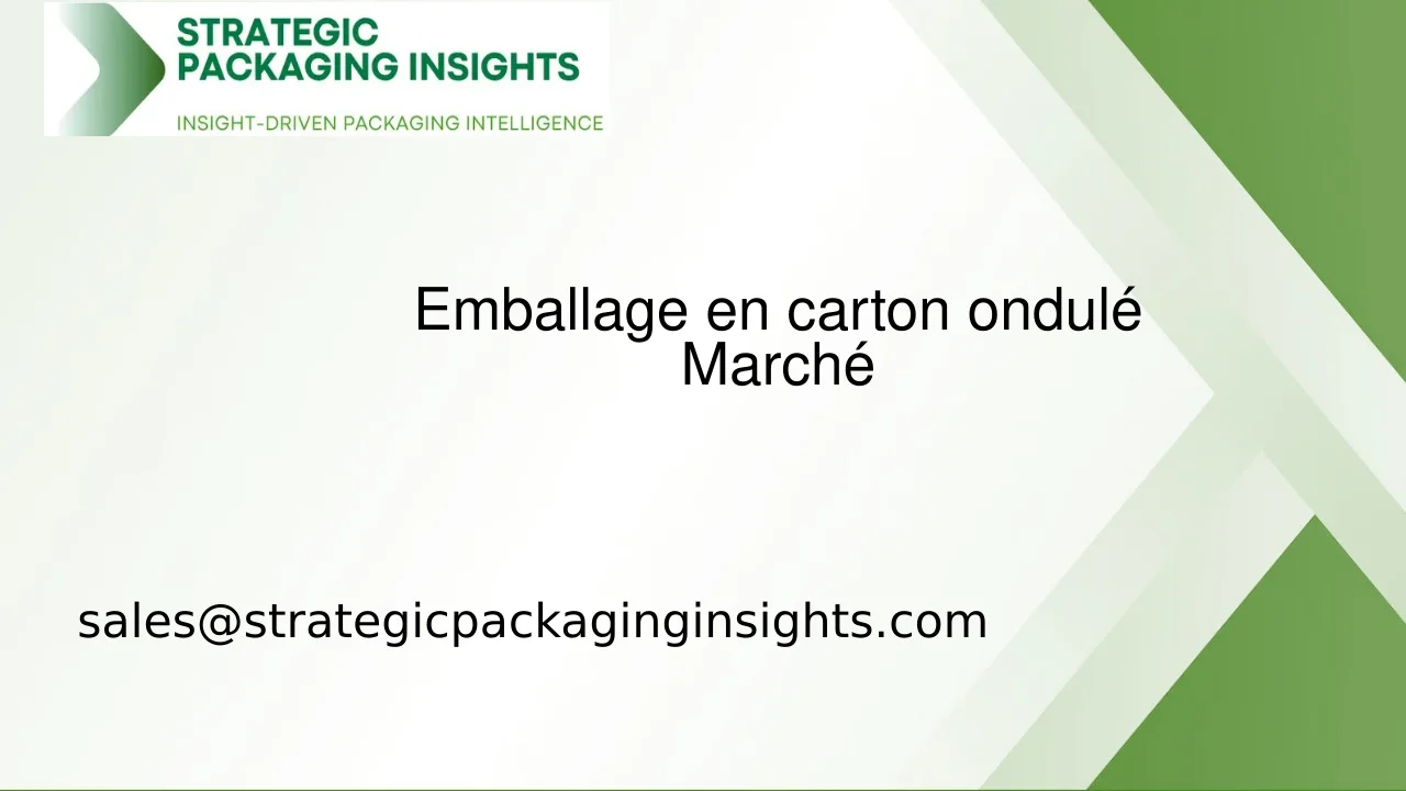 Taille du marché de l'emballage en carton ondulé, croissance future et prévisions 2033