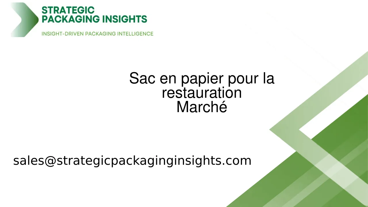 Taille du marché des sacs en papier pour la restauration, croissance future et prévisions 2033