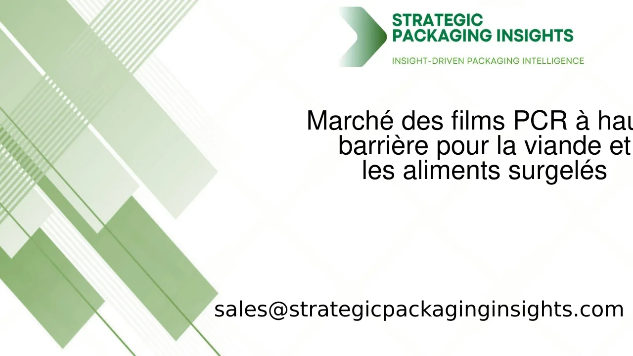 Marché des films PCR à haute barrière pour la viande et les aliments surgelés : Taille du marché, croissance future et prévisions 2033
