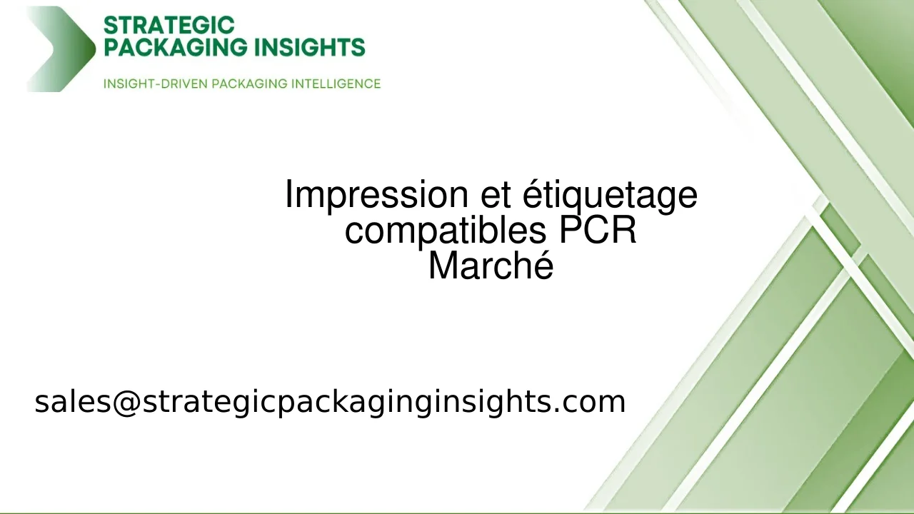 Taille du marché de l'impression et de l'étiquetage compatibles PCR, croissance future et prévisions 2033