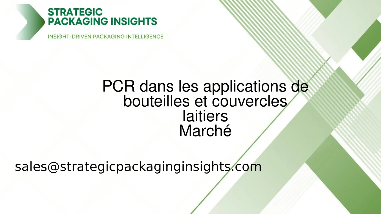 Taille du marché des applications de bouteilles et couvercles laitiers PCR, croissance future et prévisions 2033