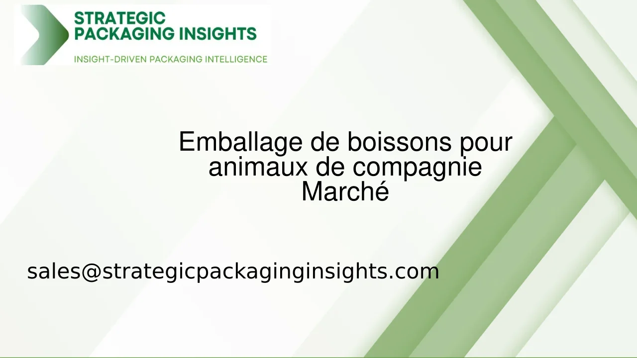 Taille du marché de l'emballage de boissons pour animaux de compagnie, croissance future et prévisions 2033