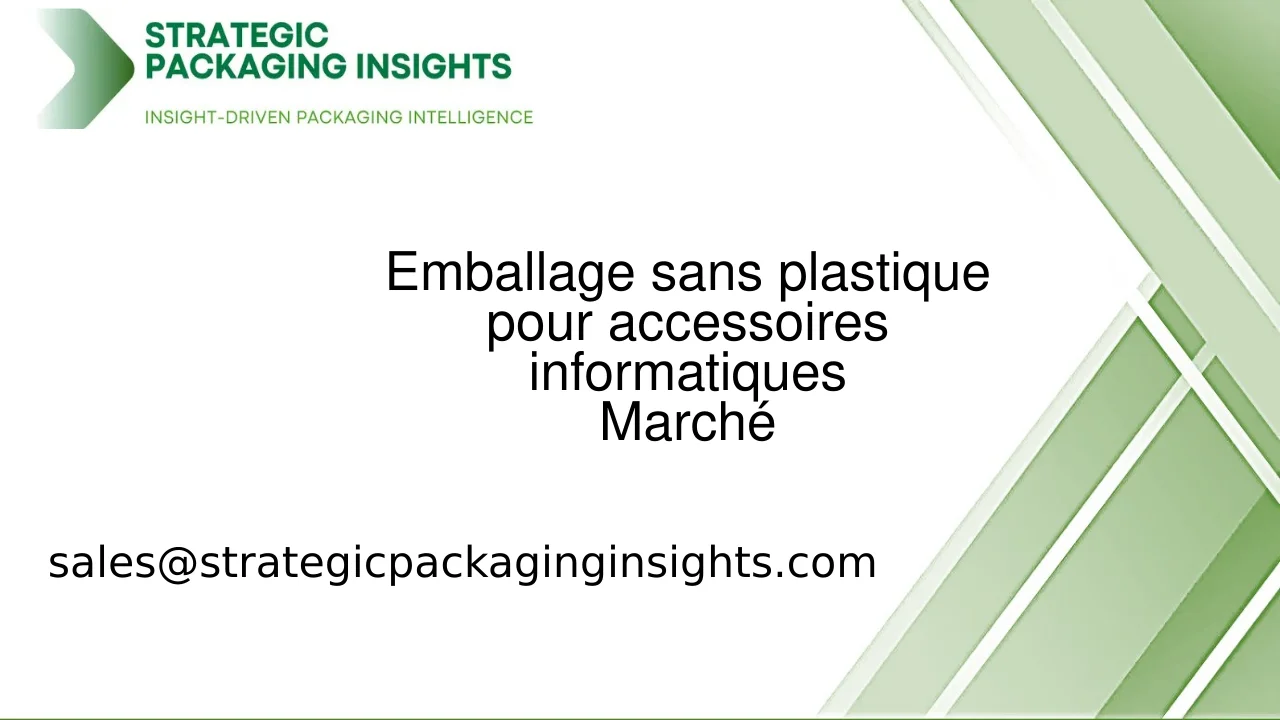 Taille du marché de l'emballage sans plastique pour accessoires informatiques, croissance future et prévisions 2033