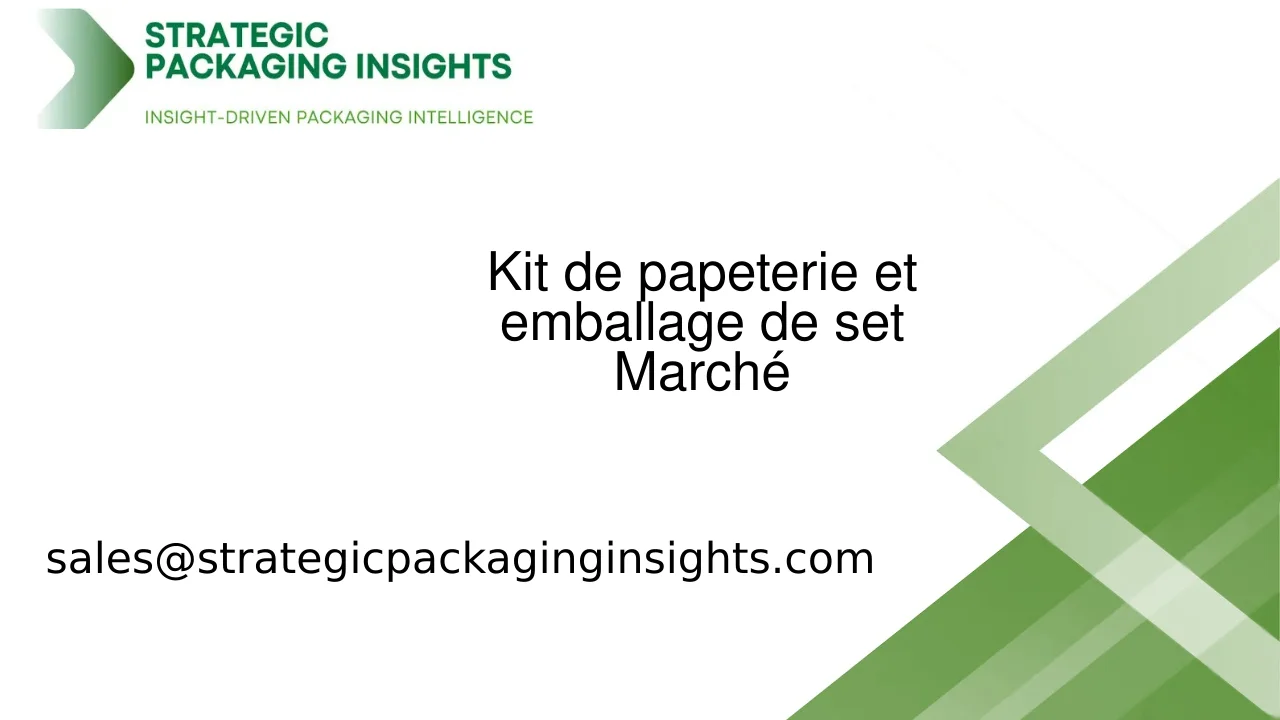 Taille du marché de l'emballage des kits et ensembles de papeterie, croissance future et prévisions 2033