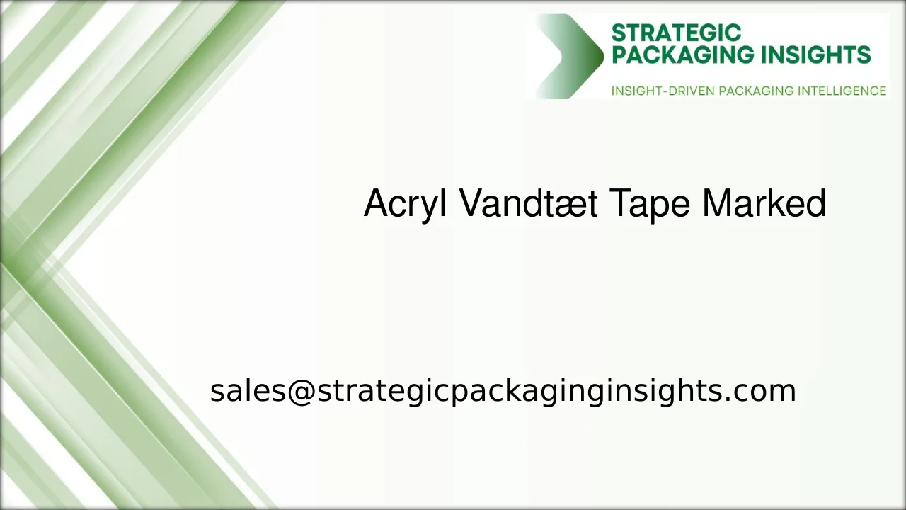 Acryl Vandtæt Tape Markedsstørrelse, Fremtidig Vækst og Prognose 2033