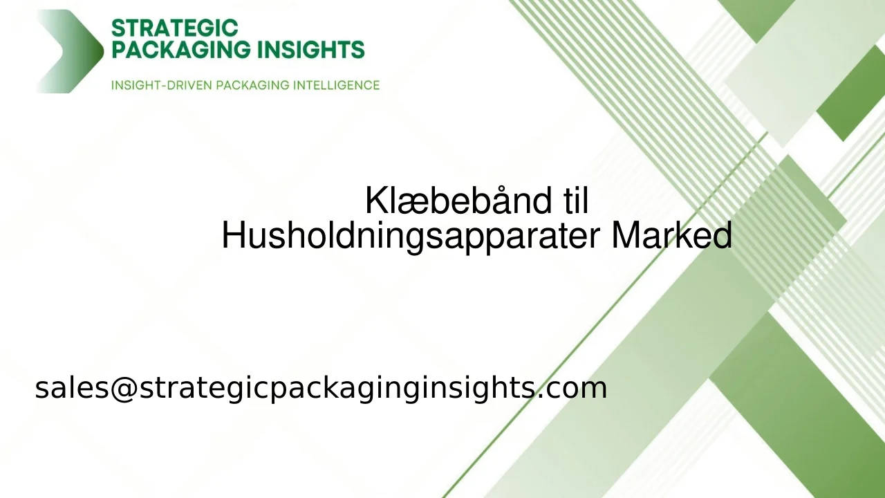 Klæbebånd til Husholdningsapparater Markedsstørrelse, Fremtidig Vækst og Prognose 2033