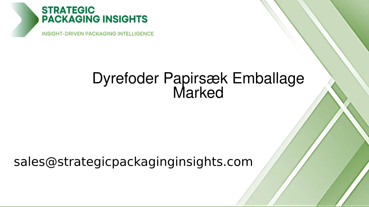 Dyrefoder Papirsæk Emballagemarked Størrelse, Fremtidig Vækst og Prognose 2034