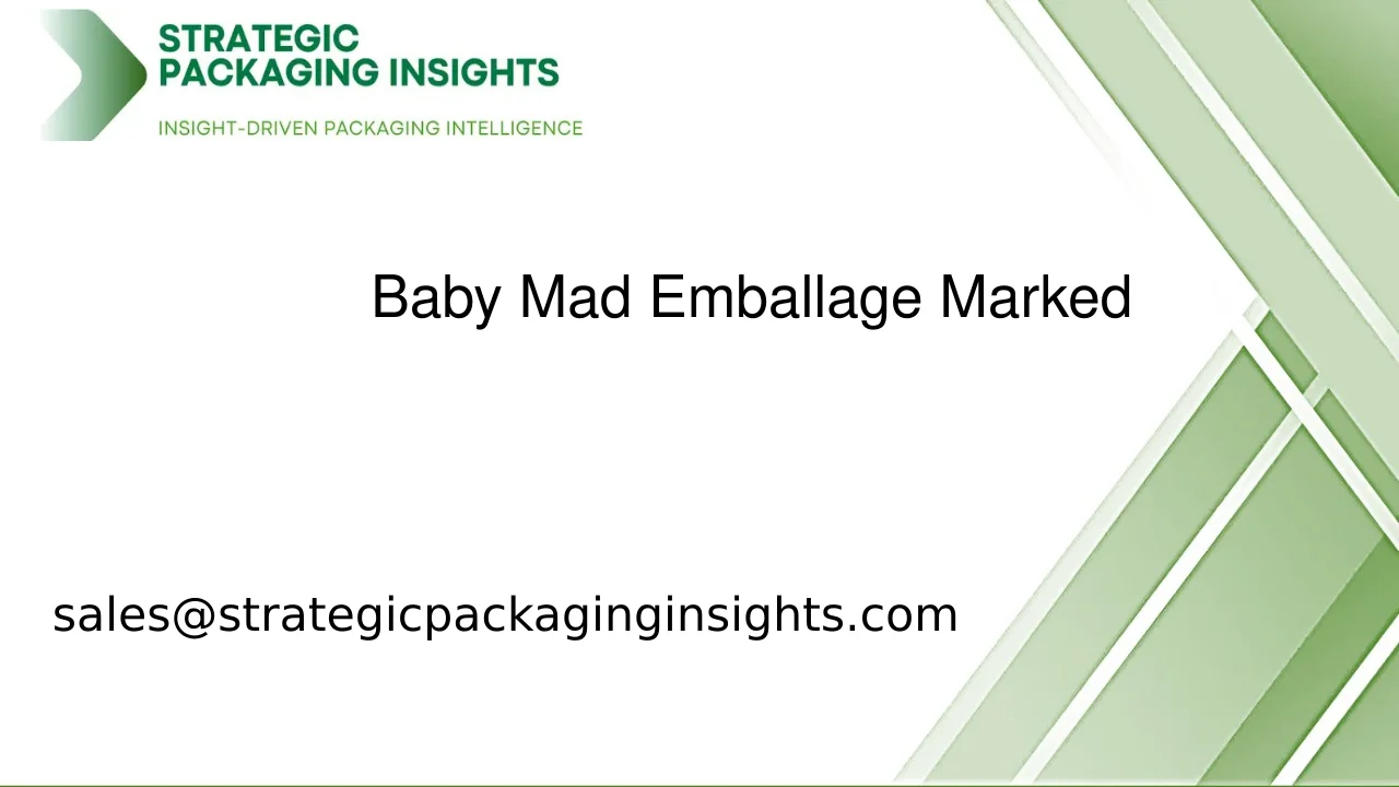 Baby Mad Emballagemarked Størrelse, Fremtidig Vækst og Prognose 2033