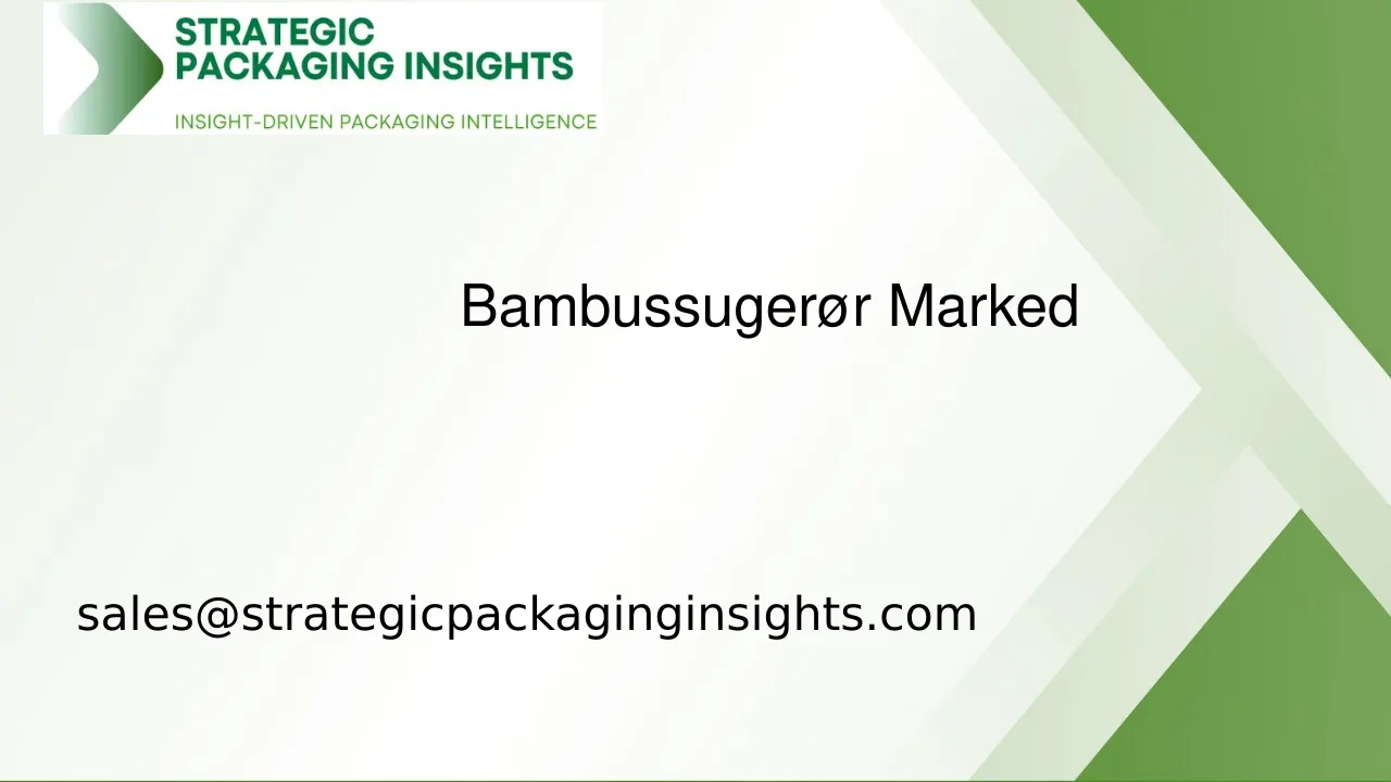 Bambussugerør Markedsstørrelse, Fremtidig Vækst og Prognose 2033