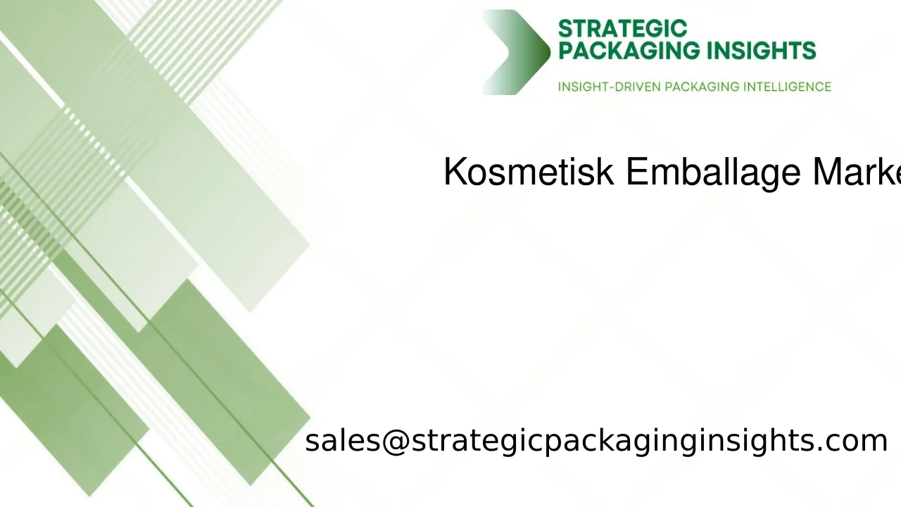 Kosmetisk Emballagemarked Størrelse, Fremtidig Vækst og Prognose 2033