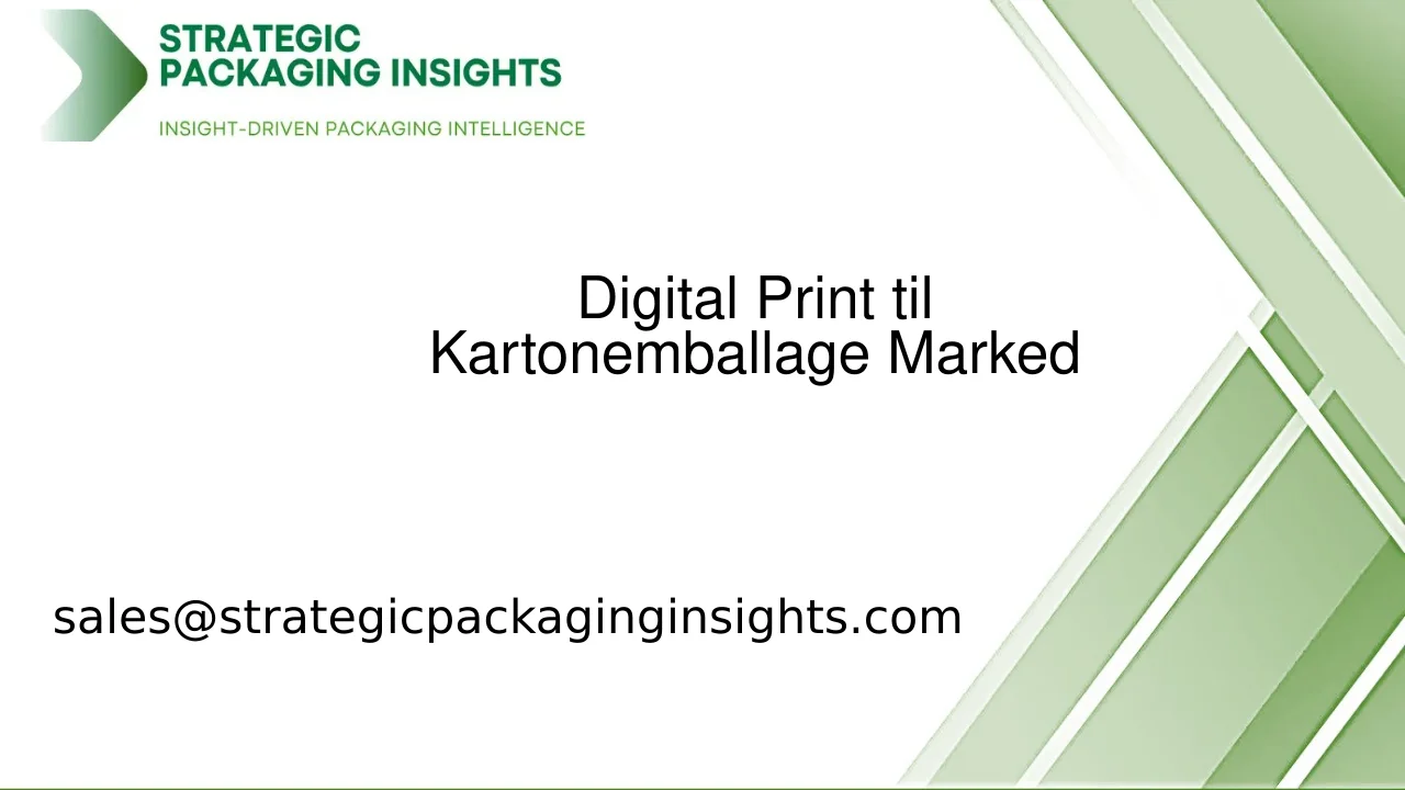 Digital Print til Kartonemballage Markedsstørrelse, Fremtidig Vækst og Prognose 2033