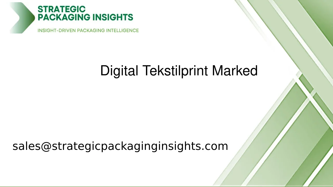 Digital Tekstilprint Markedsstørrelse, Fremtidig Vækst og Prognose 2033