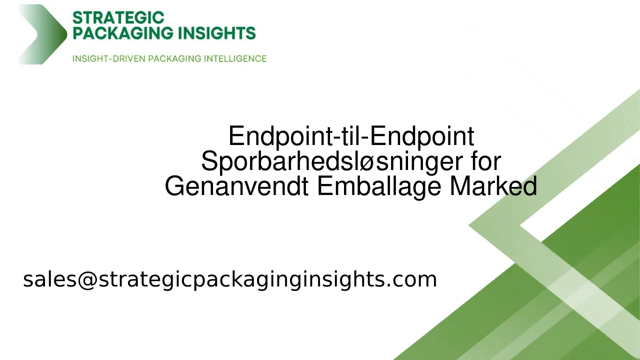 Endpoint-til-Endpoint Sporbarhedsløsninger for Genanvendt Emballagemarked Størrelse, Fremtidig Vækst og Prognose 2033